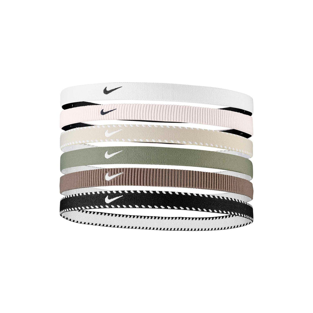 Nike Flex Headbands 6-Pack -White/Light Army/Black product image 1, provided for visual reference and product detail review