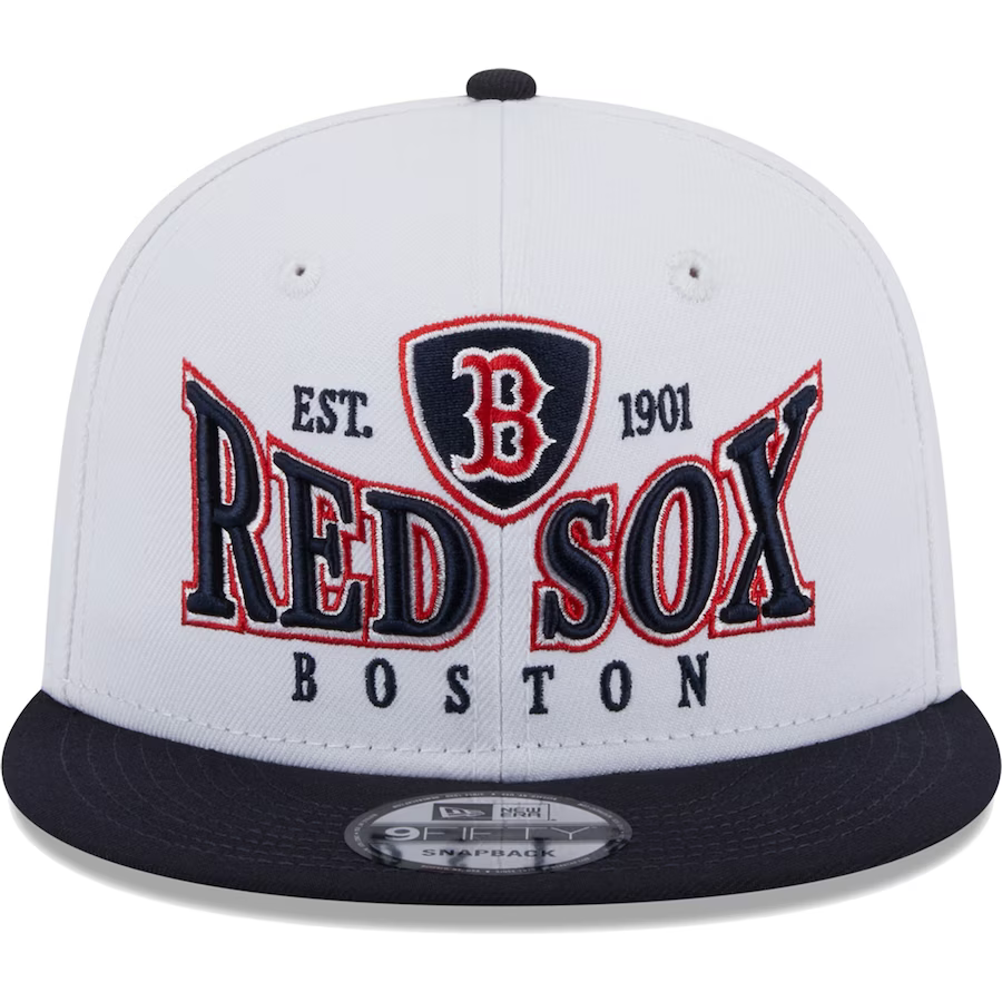 New Era Boston Red Sox Crest 9FIFTY Snapback Hat - White product image 3, provided for visual reference and product detail