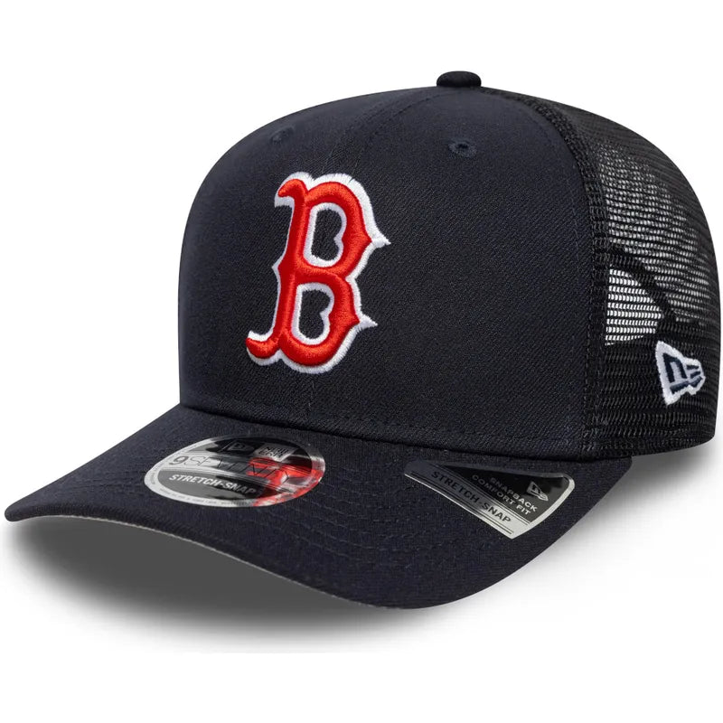 New Era Boston Red Sox Team 9SEVENTY Stretch-Snap Trucker Hat product image 2, provided for visual reference and product