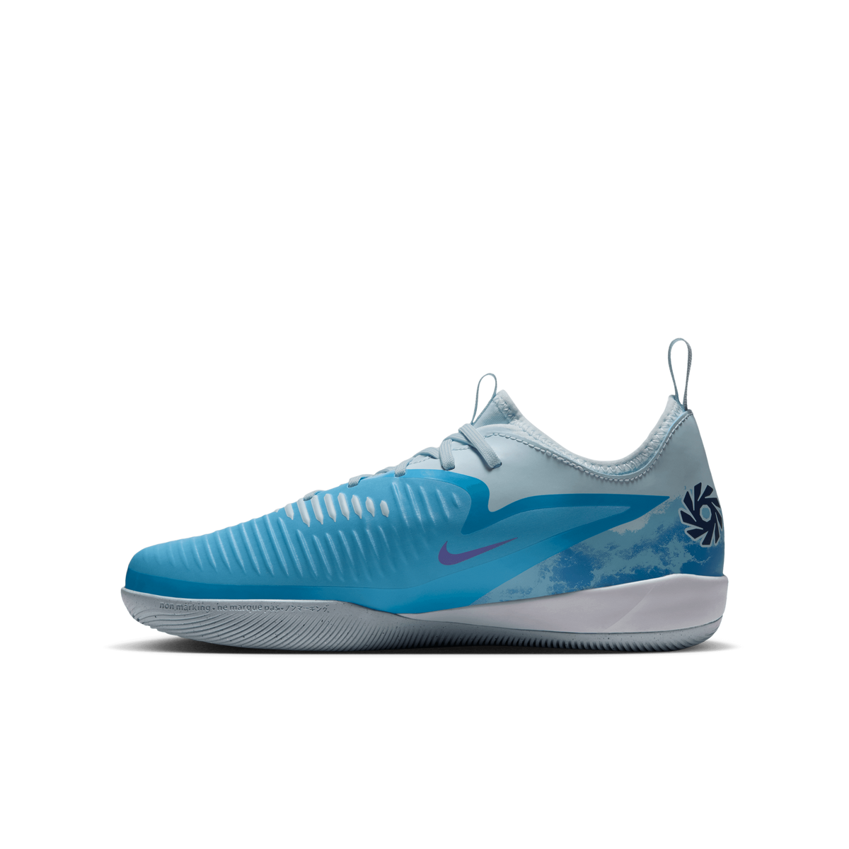 Nike Jr. Phantom 6 Low Academy "Erling Haaland" IC - BALTIC BLUE/BLUE ECLIPSE-GLACIER BLUE product image 2, provided for