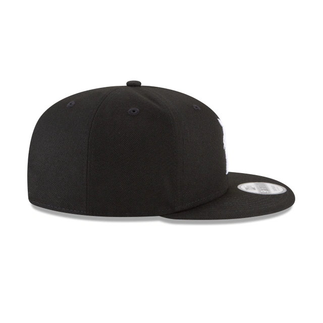 DETROIT TIGERS NEW ERA BASIC COLLECTION Snapback 9FIFTY-BLACK AND WHITE product image 6, provided for visual reference and