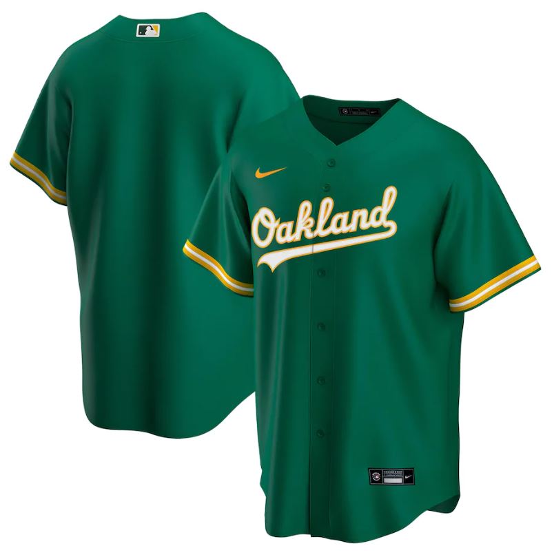 Nike Men Oakland Athletics Alternate Replica Team Jersey 2020 - Kelly Green product image 3, provided for visual reference