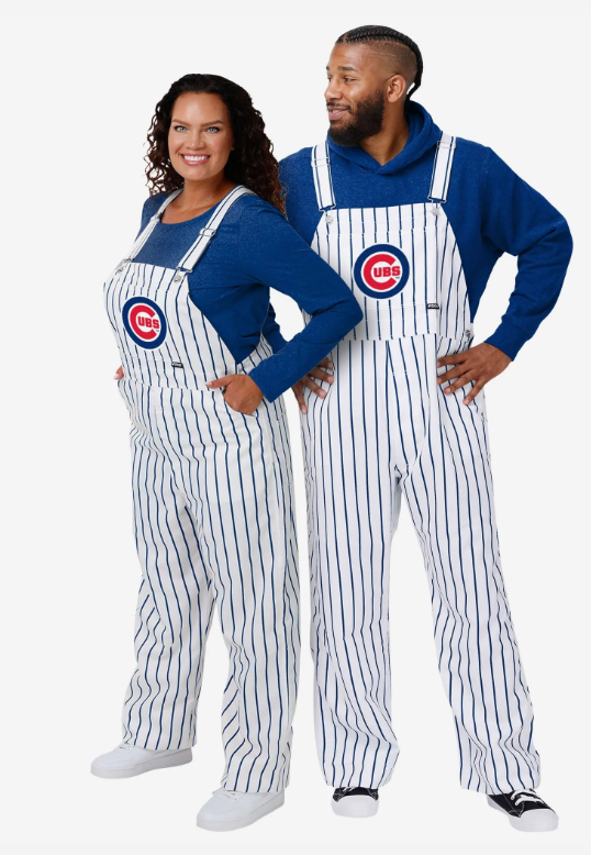Chicago Cubs Pinstripe Overalls product image 1, provided for visual reference and product detail review