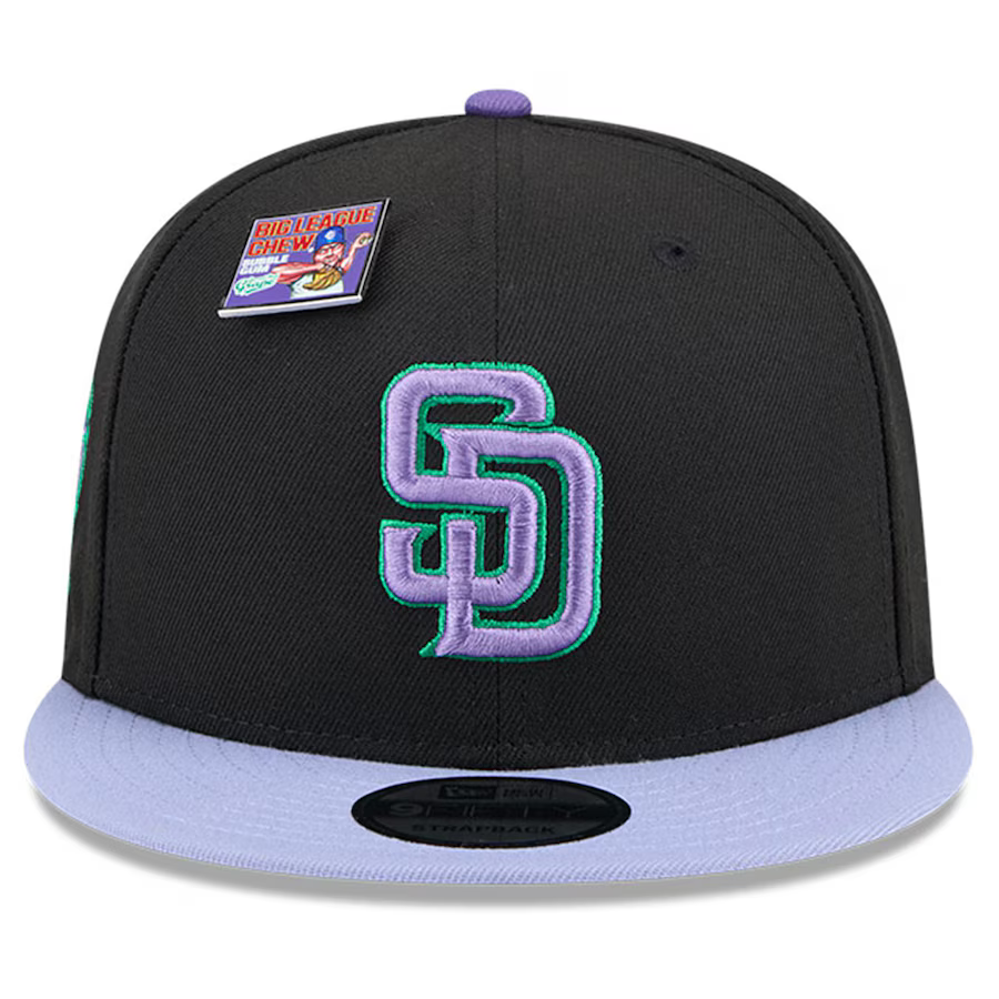 New Era San Diego Padres Grape Big League Chew Flavor Pack 9FIFTY Snapback Hat product image 2, provided for visual