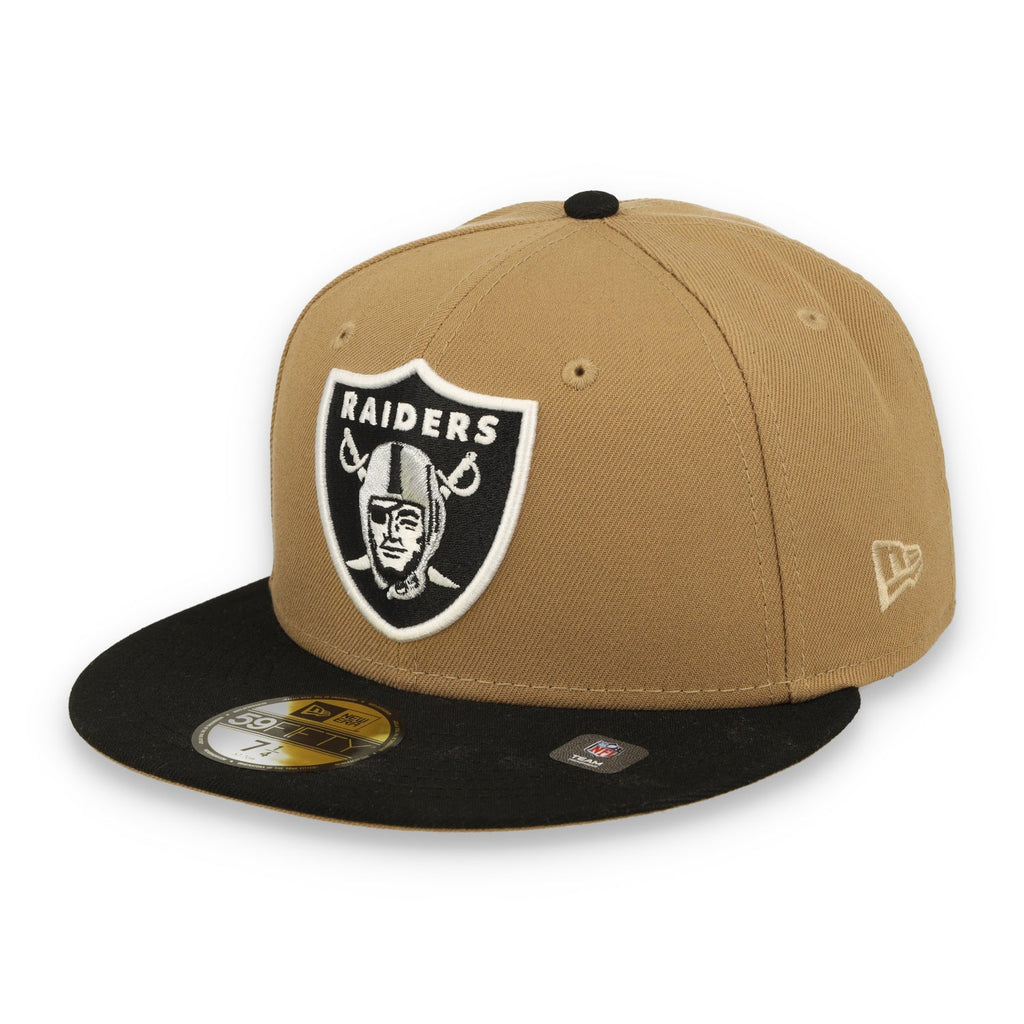 New Era Las Vegas Raiders Wordmark Side Patch 59FIFTY Fitted Hat-Camel product image 2, provided for visual reference and