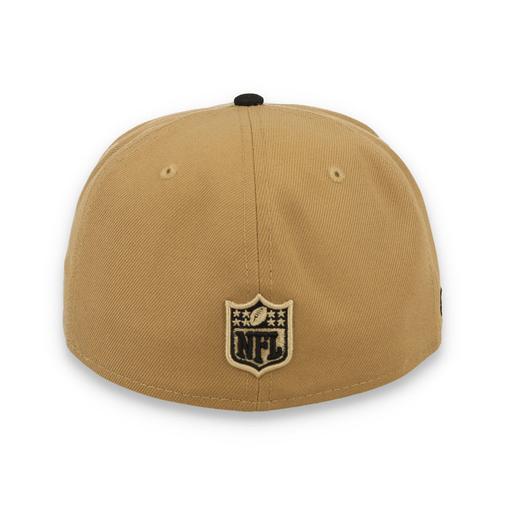 New Era Las Vegas Raiders Wordmark Side Patch 59FIFTY Fitted Hat-Camel product image 4, provided for visual reference and