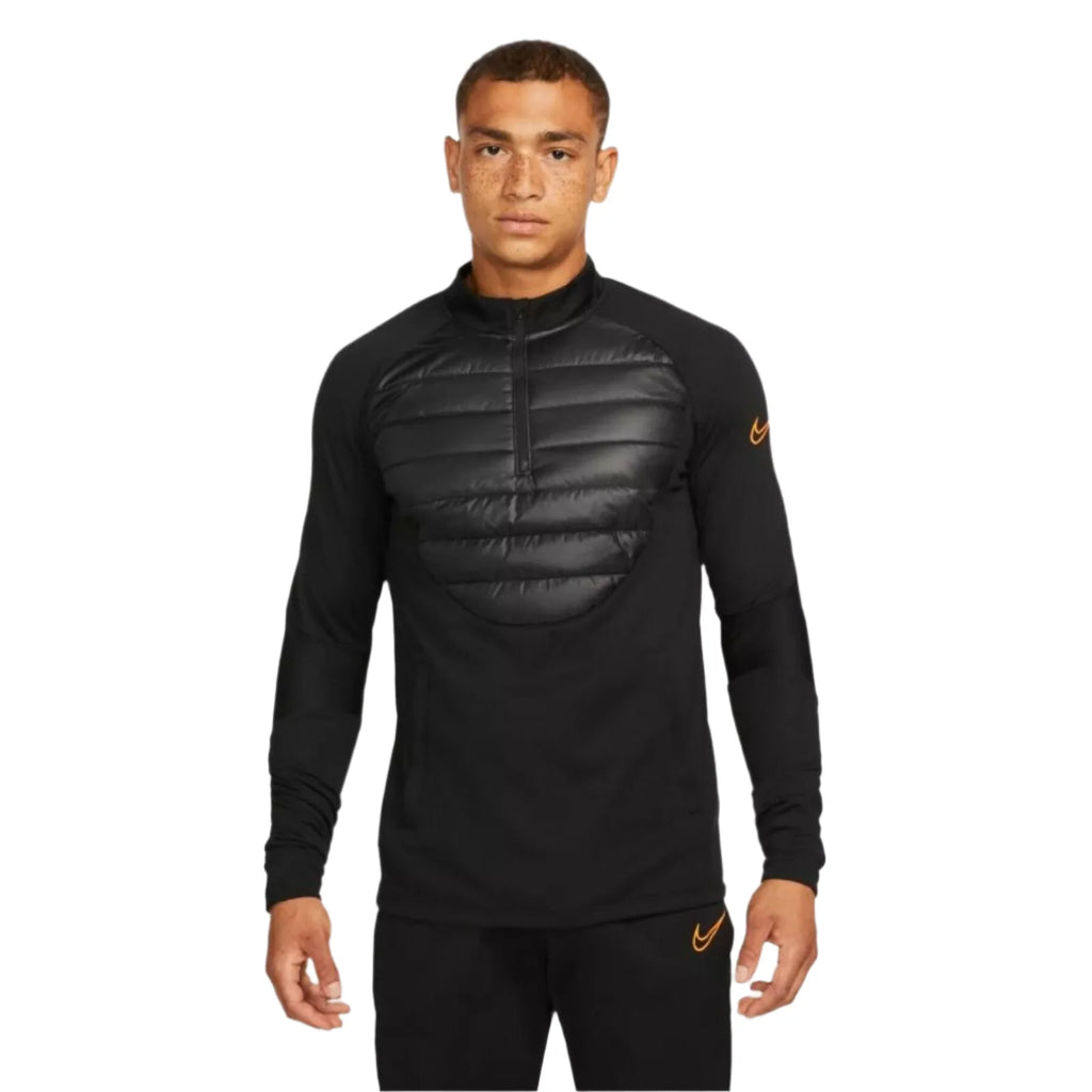 Nike Men Therma-FIT Academy Winter Warrior Soccer Drill Top-Black product image 1, provided for visual reference and product