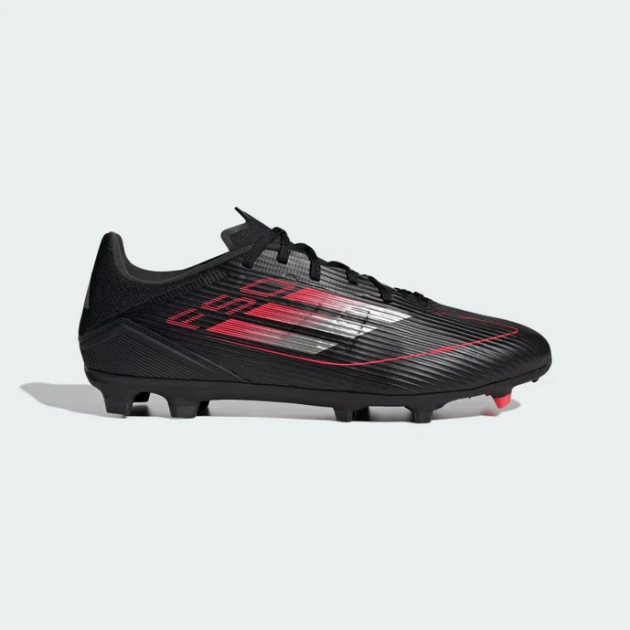 Adidas F50 League FG/MG-Black/Lucid Red product image 1, provided for visual reference and product detail review