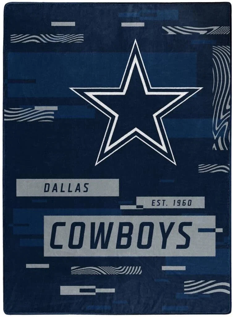 Dallas Cowboys NFL 60" x 80" Royal Plush Rashel Throw Blanket product image 1, provided for visual reference and product