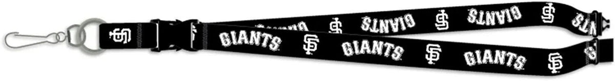 San Francisco Giants Blackout Style Lanyard Keychain Double Sided Breakaway product image 1, provided for visual reference