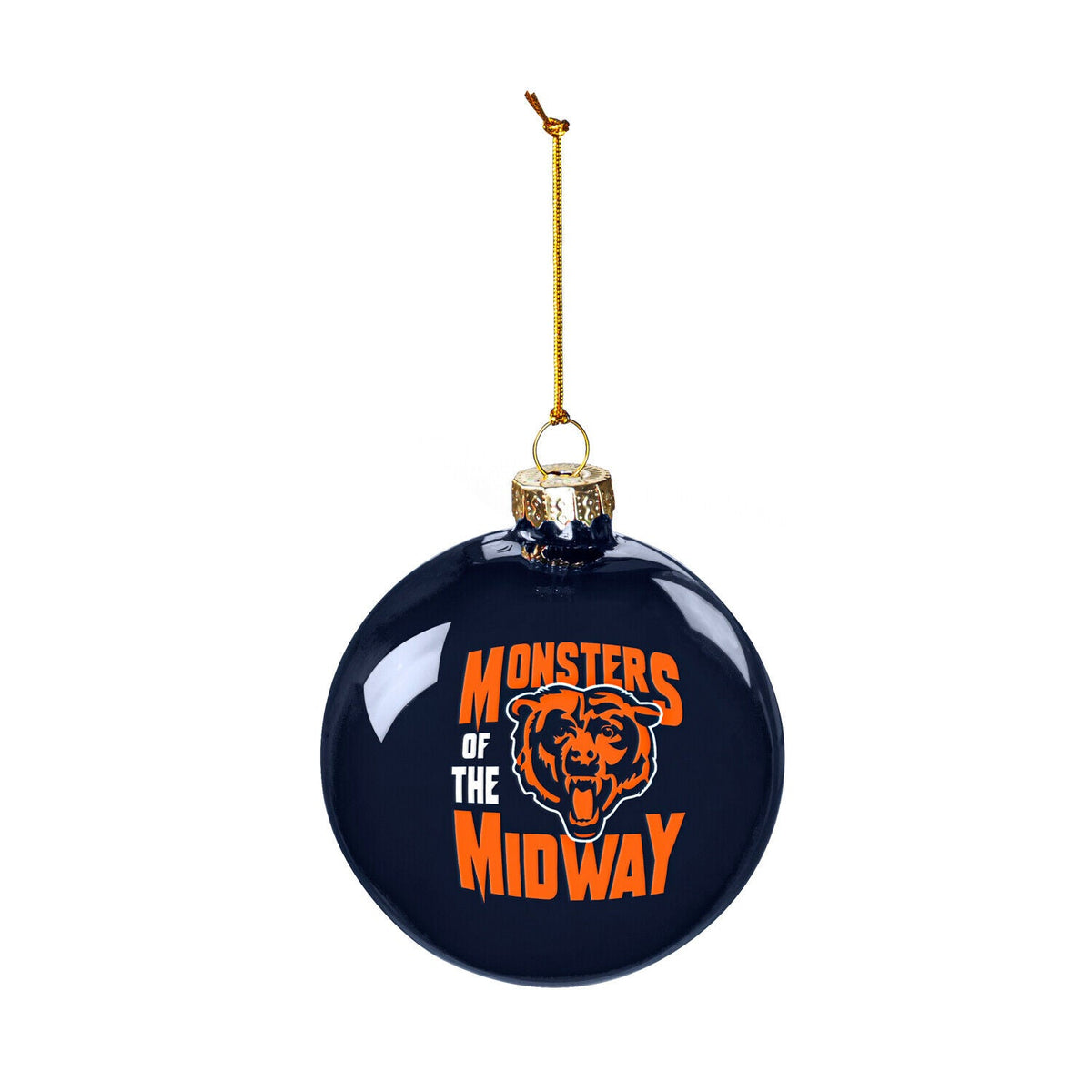 Chicago Bears Monsters Of The Midway Glass Ornament product image 1, provided for visual reference and product detail review