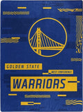 Golden State Warriors 60x80 Raschel Throw Blanket product image 1, provided for visual reference and product detail review