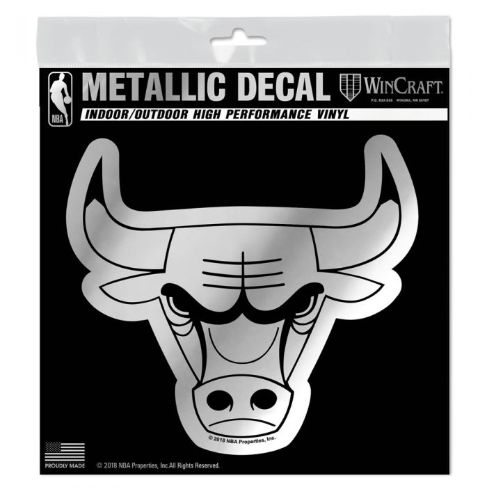 Chicago Bulls 6"x6" Metallic Decal product image 1, provided for visual reference and product detail review