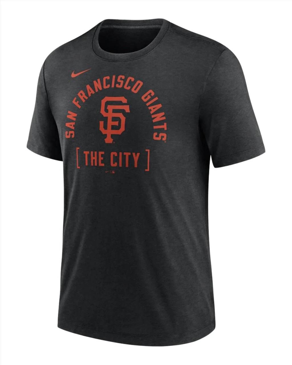 Nike San Francisco Giants Swing Big T-Shirts-Black Heather product image 1, provided for visual reference and product detail