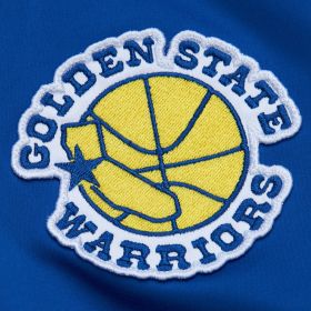 Mitchell & Ness Golden State Warriors Lightweight Satin Bomber Vintage Logo Jacket product image 3, provided for visual