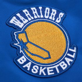 Mitchell & Ness Golden State Warriors Lightweight Satin Bomber Vintage Logo Jacket product image 4, provided for visual