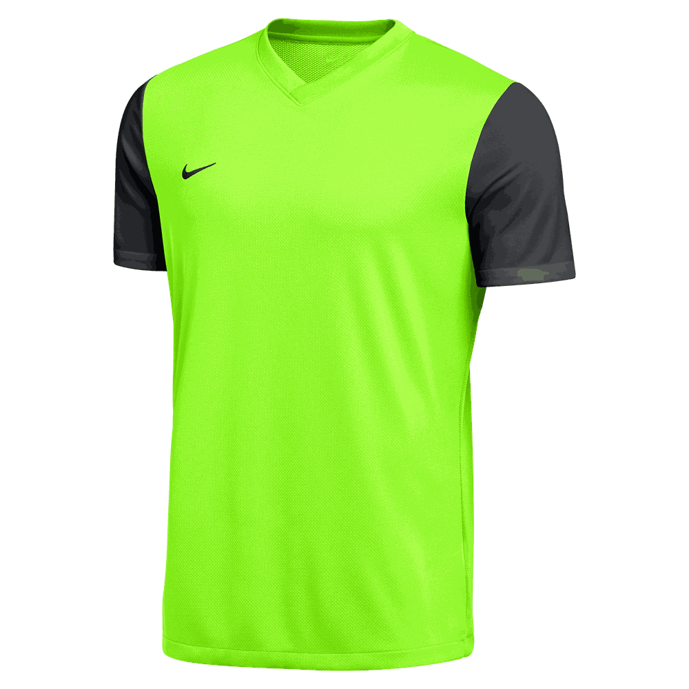 Nike Men Dri-Fit Short Sleeve Tiempo Premier II Jersey - Volt/Black product image 1, provided for visual reference and