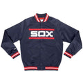 Chicago White Sox Navy Batterman Satin Jacket product image 1, provided for visual reference and product detail review