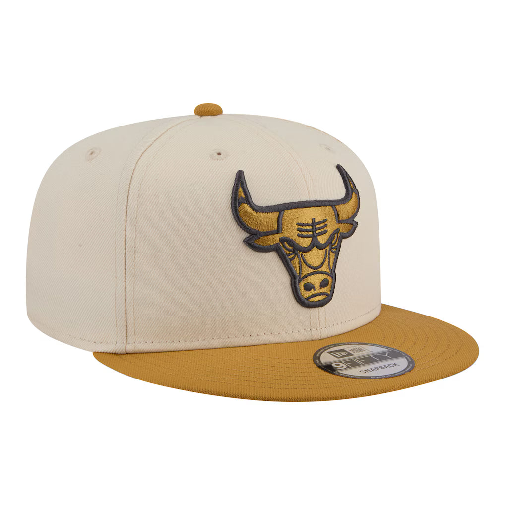 New Era Chicago Bulls Two-Tone Color Pack 2-Tone 9FIFTY Snapback-Hat-Cream/Tan product image 1, provided for visual