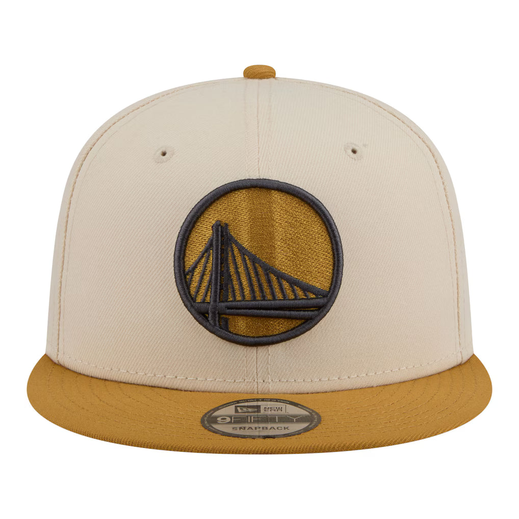 New Era Golden State Warriors Two-Tone Color Pack 9FIFTY Snapback Hat - Cream/Tan product image 3, provided for visual