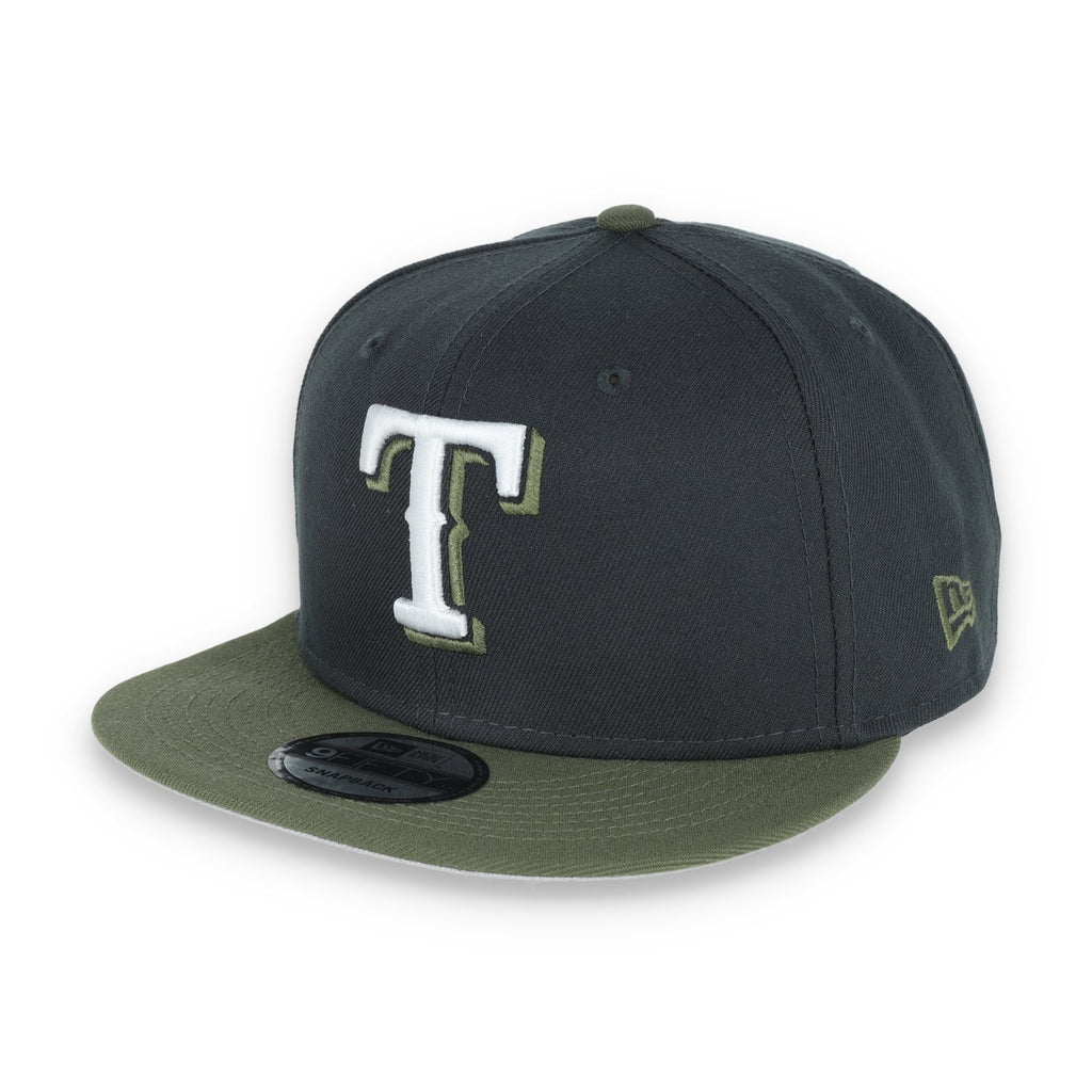 New Era Texas Rangers 2-Tone Color Pack Snapback Hat - Grey/Olive product image 3, provided for visual reference and product
