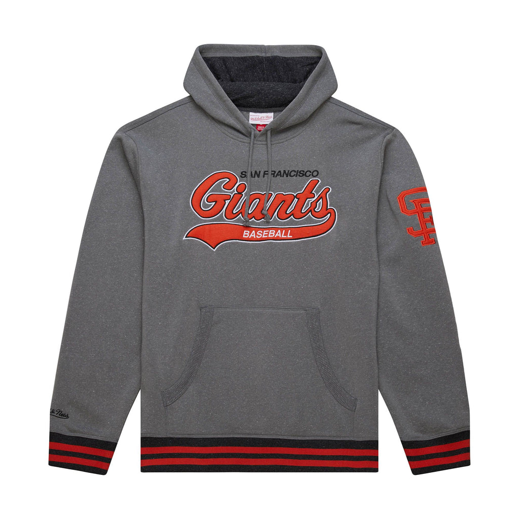 Mitchell & Ness San Francisco Giants Snow Washed Fleece Hoodie Vintage Logo-Grey product image 1, provided for visual
