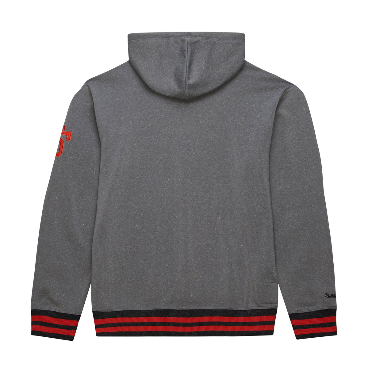 Mitchell & Ness San Francisco Giants Snow Washed Fleece Hoodie Vintage Logo-Grey product image 2, provided for visual