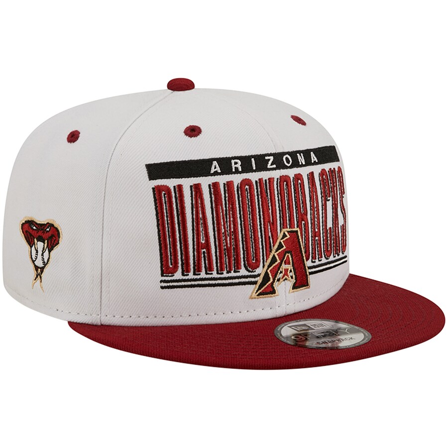 New Era Arizona Diamondback Retro Title 9FIFTY Snapback Hat - White/Royal product image 1, provided for visual reference and