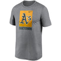 Nike Oakland Athletics Local Logo Legend T-Shirt – Heathered Gray product image 1, provided for visual reference and product