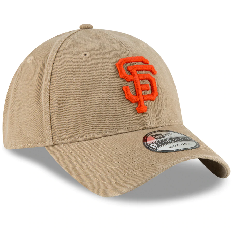 San Francisco Giants New Era Core Classic 2.0 9TWENTY Adjustable Hat - Khaki product image 3, provided for visual reference