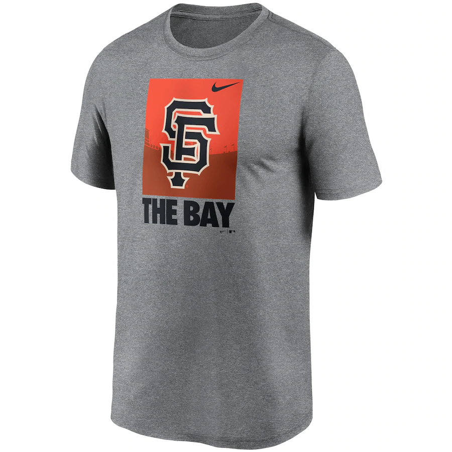 Nike San Francisco Giants Local Logo Legend T-Shirt – Heathered Gray product image 1, provided for visual reference and