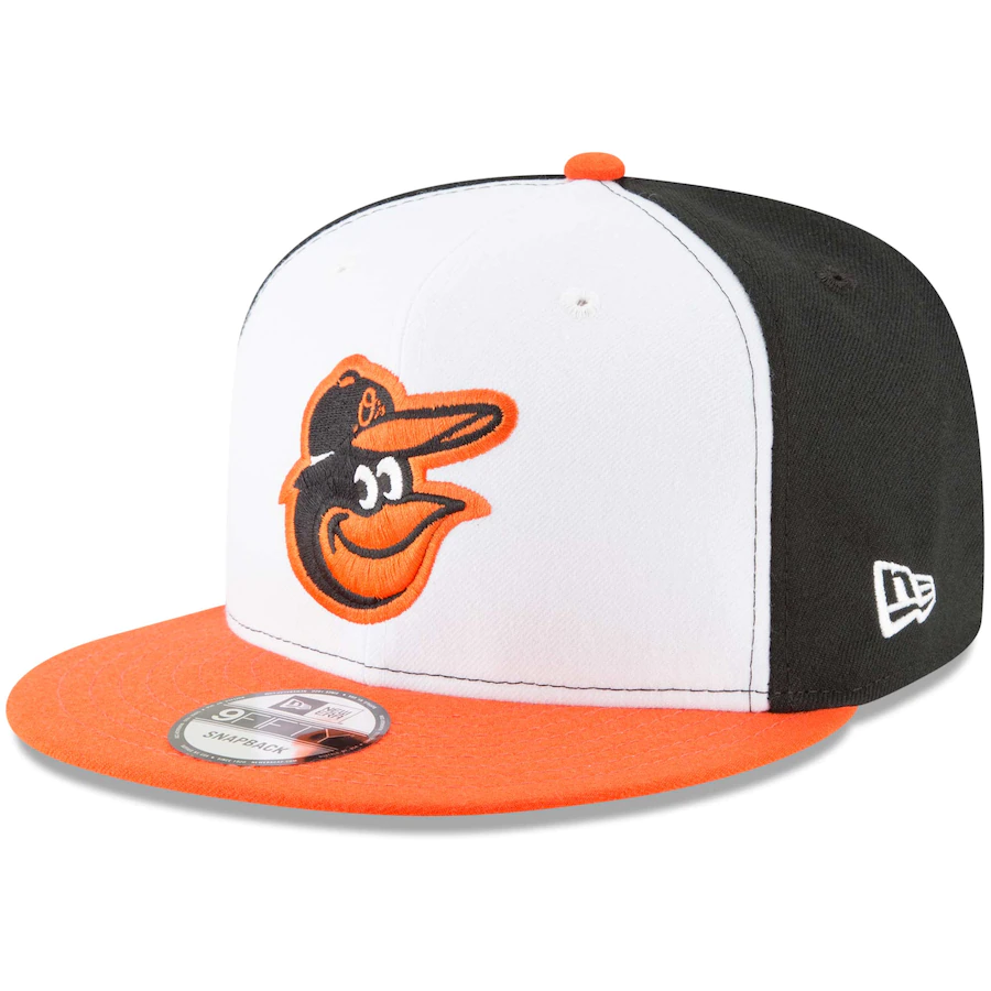 New Era Baltimore Orioles Team Color 9FIFTY Snapback Hat - White/Orange product image 2, provided for visual reference and