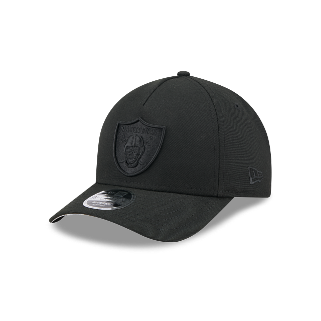 New Era Las Vegas Raiders M-Crown 9FORTY A-Frame Adjustable Hat-Black On Black product image 2, provided for visual