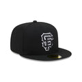 San Francisco Giants Black On Black White Outline 59Fifty Color Basic Fitted product image 1, provided for visual reference