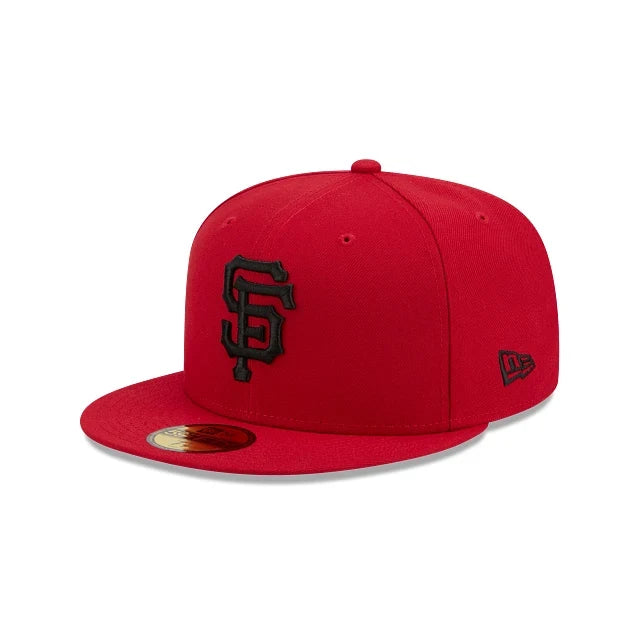 New Era San Francisco Giants 59Fifty Basic Color Fitted Hat - Red/Black product image 1, provided for visual reference and