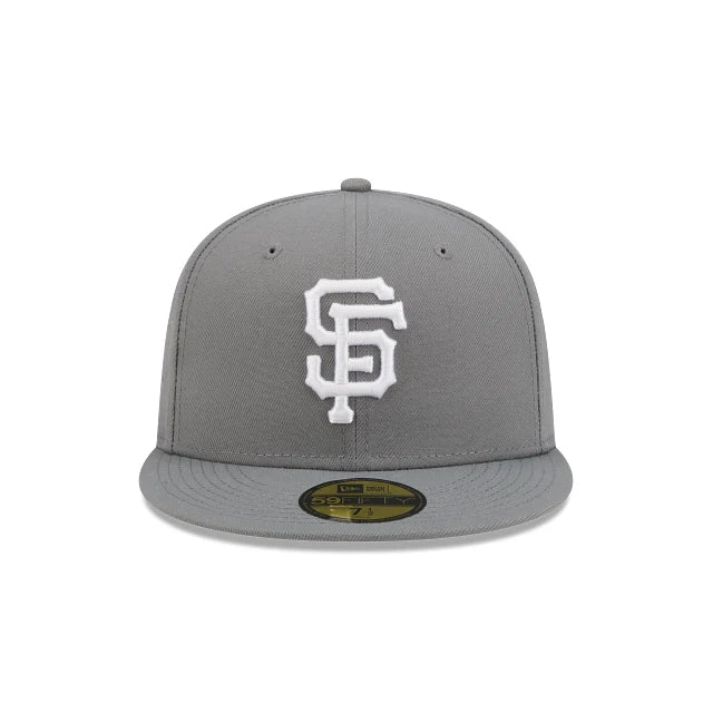 New Era San Francisco Giants Basic Color 59Fifty Fitted Hat-GRAY product image 3, provided for visual reference and product