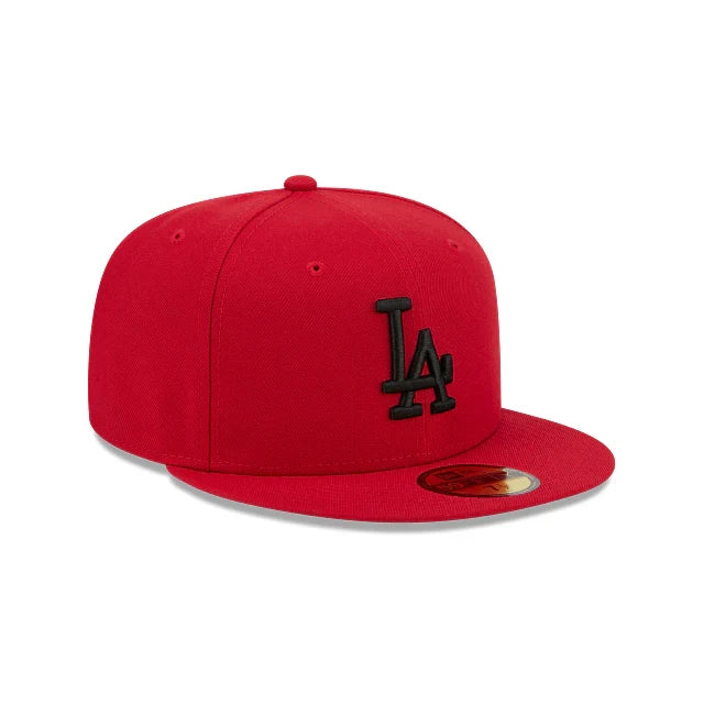 New Era Los Angeles Dodgers Basic 59FIFTY Fitted Hat - Scarlet product image 1, provided for visual reference and product