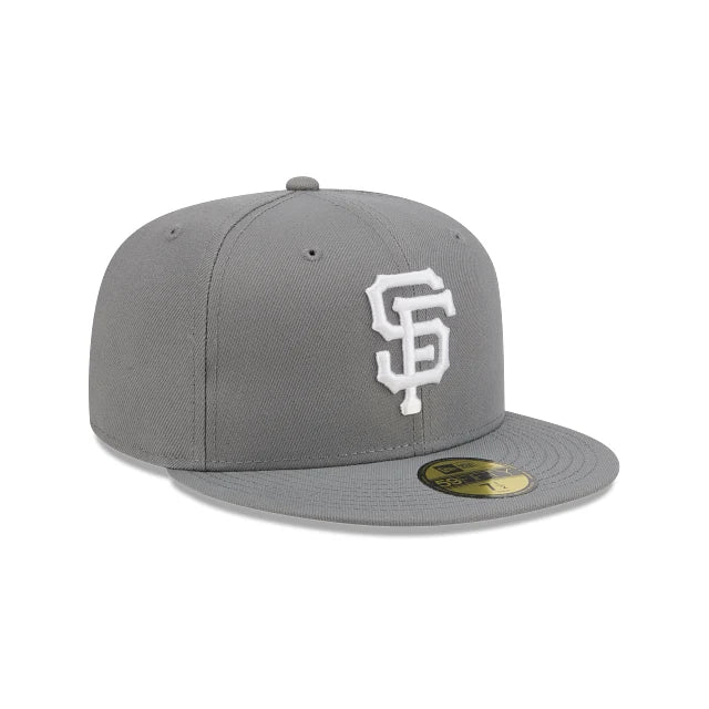 New Era San Francisco Giants Basic Color 59Fifty Fitted Hat-GRAY product image 2, provided for visual reference and product