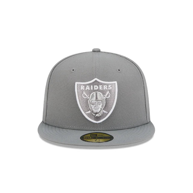 New Era Las Vegas Raiders 59FIFTY Fitted Hat - Grey product image 3, provided for visual reference and product detail review