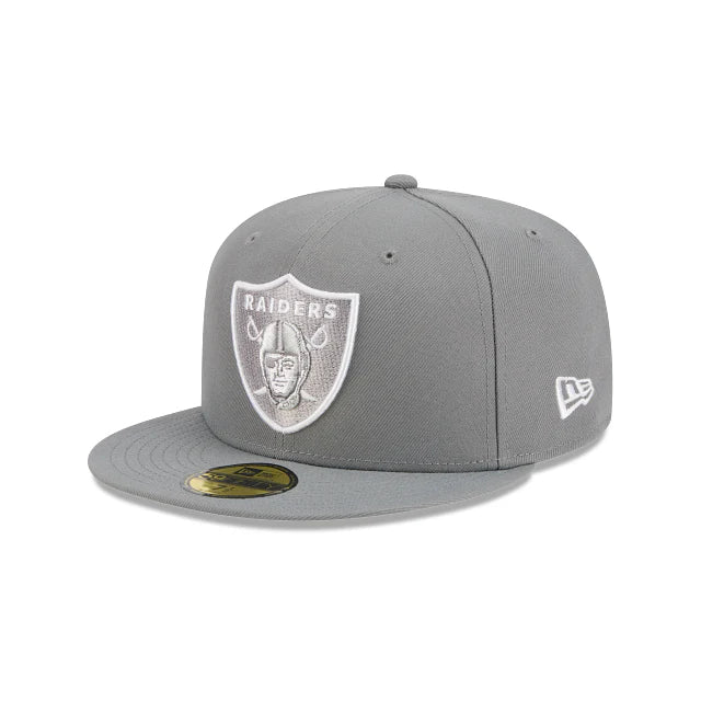 New Era Las Vegas Raiders 59FIFTY Fitted Hat - Grey product image 2, provided for visual reference and product detail review