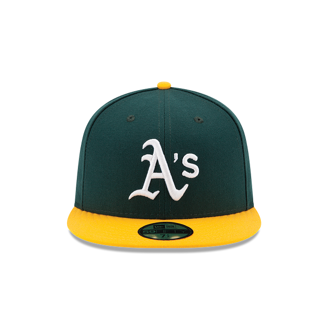 New Era Oakland Athletics On-Field 59FIFTY Fitted Hat-youth/ green/yellow product image 3, provided for visual reference and