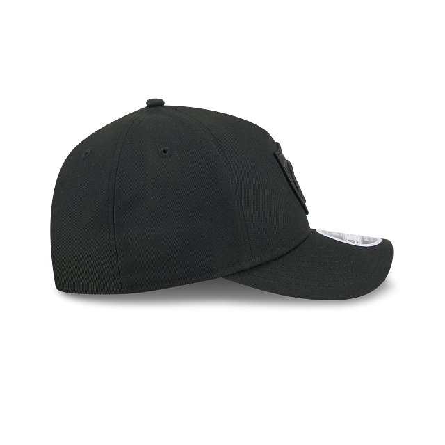 New Era Las Vegas Raiders M-Crown 9FORTY A-Frame Adjustable Hat-Black On Black product image 6, provided for visual