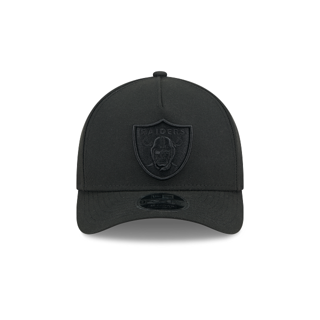 New Era Las Vegas Raiders M-Crown 9FORTY A-Frame Adjustable Hat-Black On Black product image 3, provided for visual