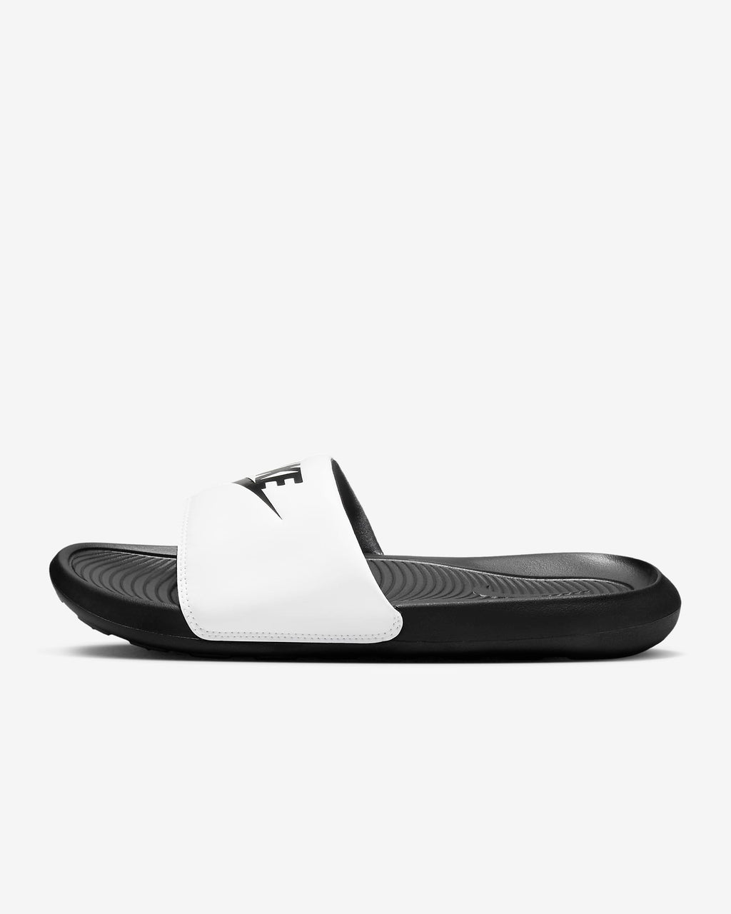Nike Victori One Slides-White/Black product image 2, provided for visual reference and product detail review