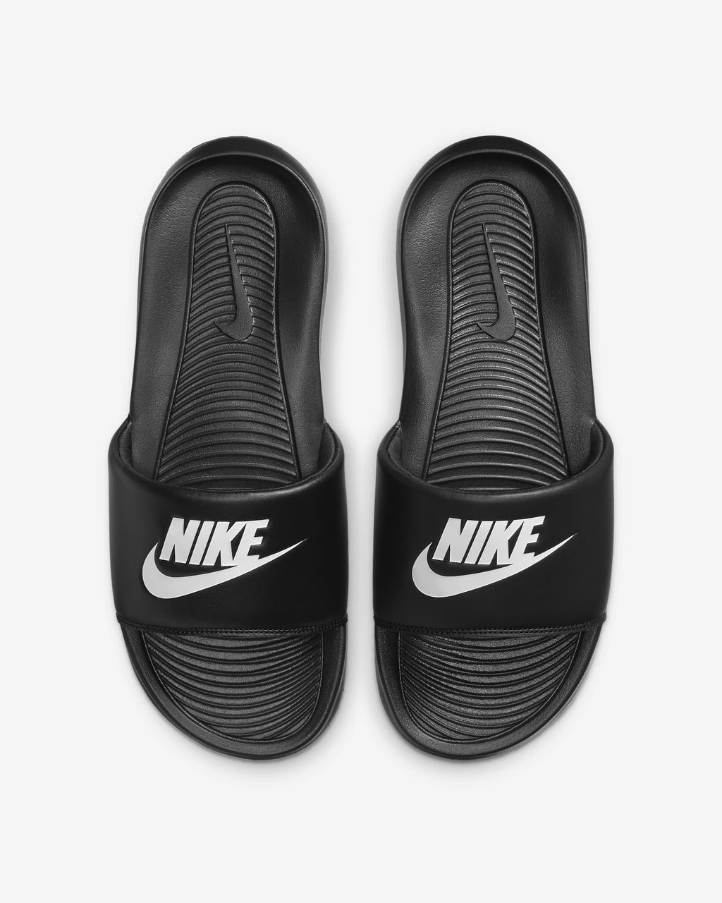 Nike Victori One Slides-Black/White product image 1, provided for visual reference and product detail review