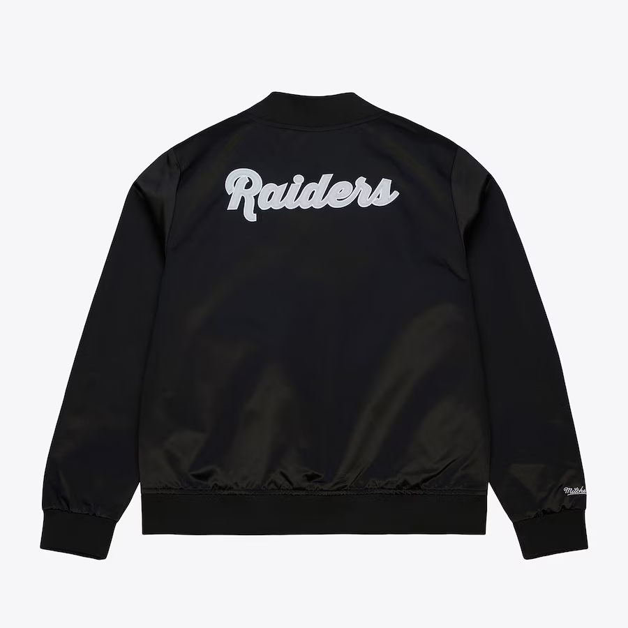 Mitchell & Ness Women Los Angeles Raiders Vintage Satin Full-Snap Jacket product image 2, provided for visual reference and