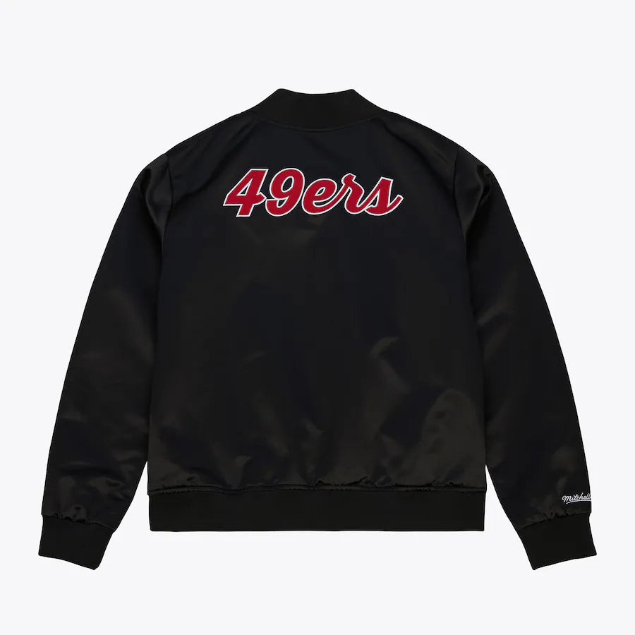 Mitchell & Ness Women San Francisco 49ers Vintage Satin Full-Snap Jacket product image 2, provided for visual reference and