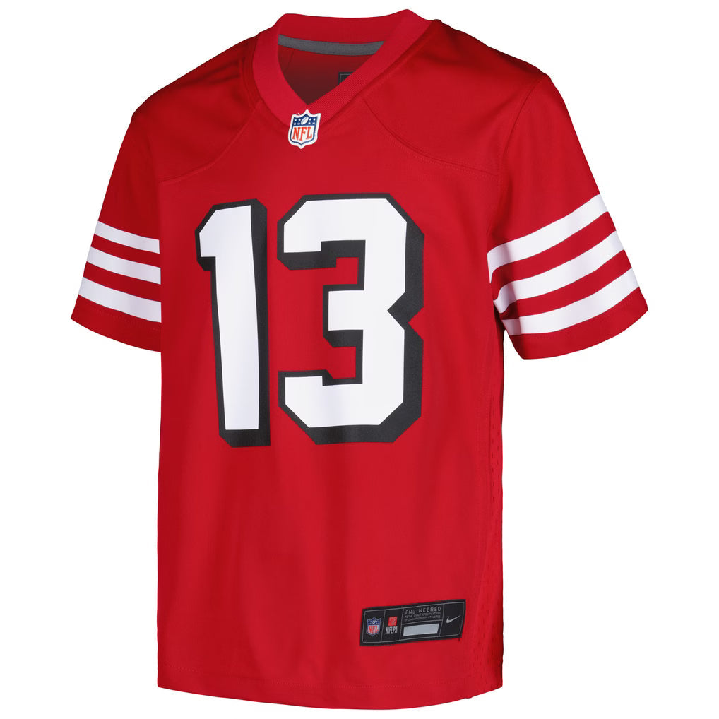 Nike Youth San Francisco 49ers Brock Purdy Alternative Game Jersey product image 1, provided for visual reference and